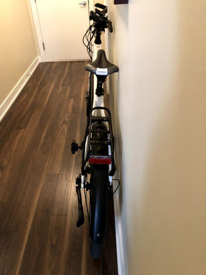 THINstem turns handlebar 90 degrees, store your ebike in the condo hallway without getting in the way.