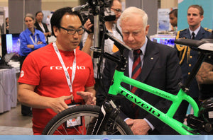 Henry Chong Presenting the Revelo Electric Bike Canadian Innovation to Governor General of Canada David Johnston