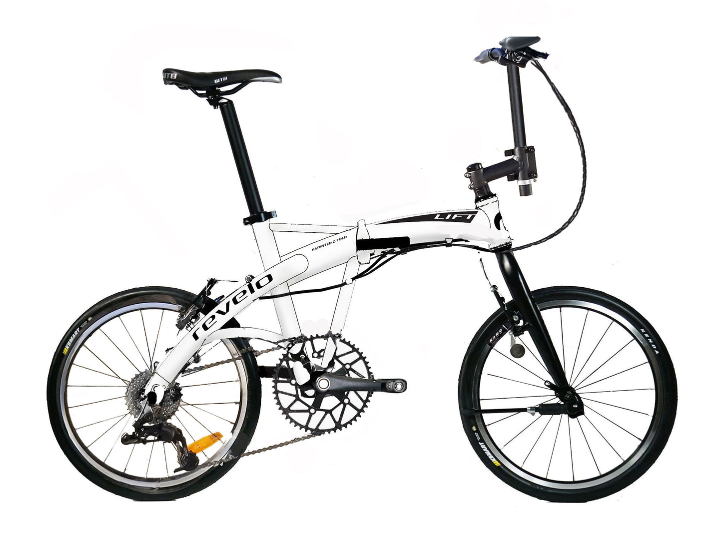 White Revelo bicycle